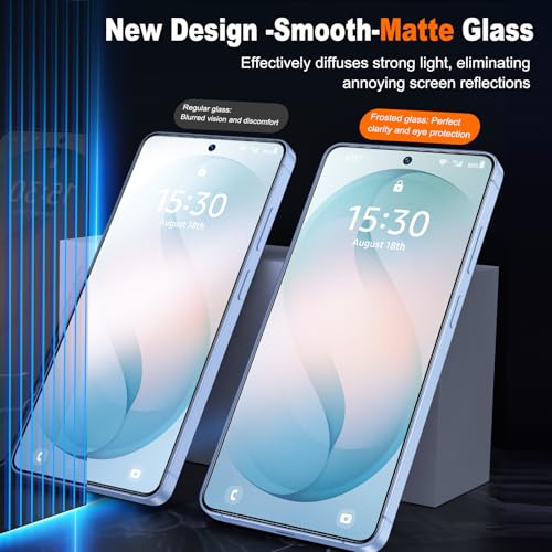 Image of UniqueMe for S26 Plus Matte Screen Protector - 2 PACK Tempered Glass for Samsung Galaxy S26 Plus,[Anti-Glare & Anti-Fingerprint] Fingerprint Unlocking,Easy Installation,Bubble-Free,9H Hardness