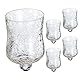 Glasaufsatz 5er Set für Kerzenleuchter │ 7x10cm Glasgefäß Crackle Design │ Windlichtaufsatz Teelichthalter (5 x Glasaufsatz)