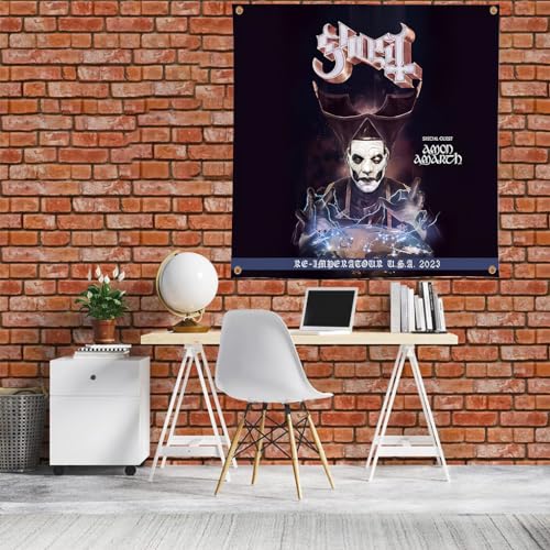 Qpyhymr QPYHYMR-13 Ghost Band Tapestry Flag Of Satanic Panic 4X4Ft/Hd Printing/150D Polyster Album Poster thumb #2
