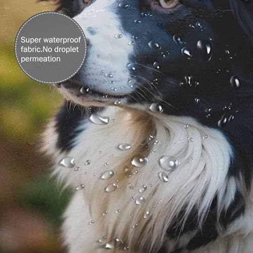 Rideau de douche imprimé chien mignon polyester 183x183 cm - 7