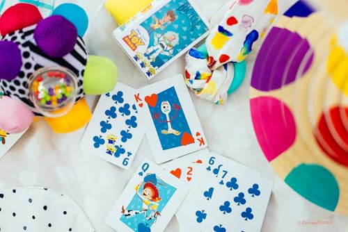 Image of Bicycle Disney Toy Story Playing Cards Featuring Woody Buzz 1 Deck | Holographic tuck case, Court cards with Woody Buzz Bo Peep and Forky, Air Cushion Finish, Made in USA