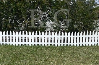 rg-vertrieb Gartenzaun 3,20m Weiß Zierzaun Lattenzaun Beetumrandung | 7 Module Kunststoff Zaun Friesenzaun | Höhe 35cm | Wetterfest, UV- & Frostsicher | Einfache Klick-Montage