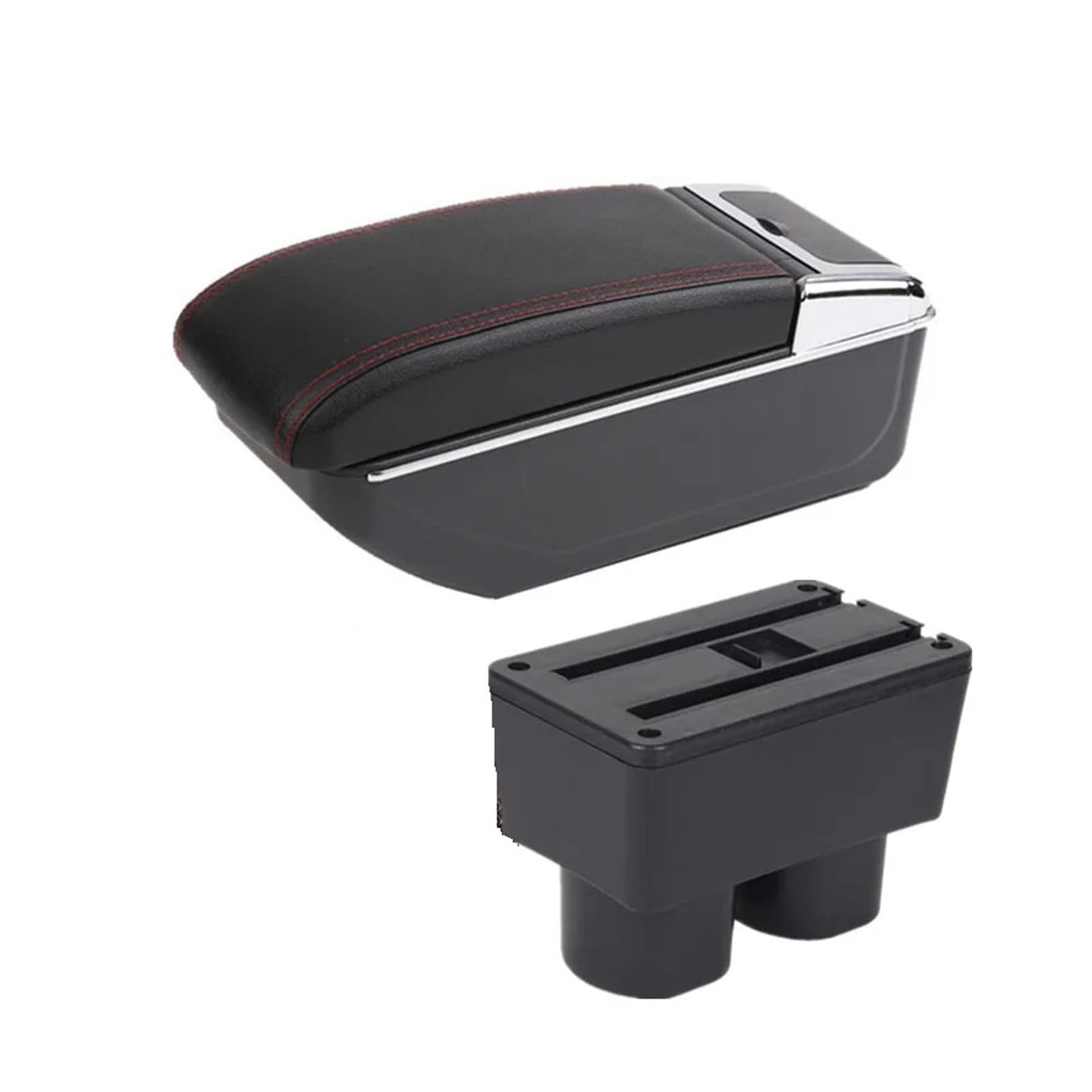UMDJJU For Toyota For Avanza For Rush Car Armrest Box Storage Interior Dedicated Retrofit Accessories Car Centre Console Armrest Box(B red line NO USB)