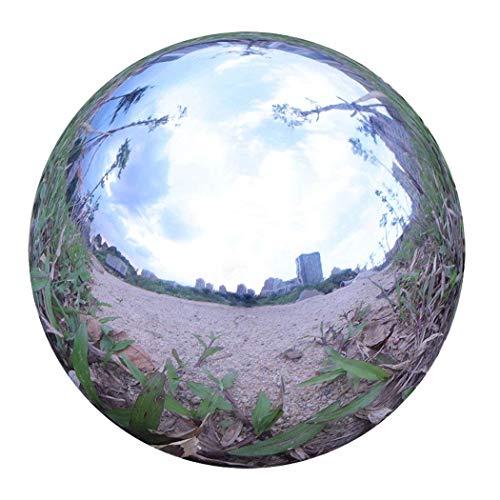 NuLink Stainless Steel Gazing Ball, Gazing Globe Mirror Ball Reflective Polished Shiny Sphere for Home Garden Decoration [12inch]