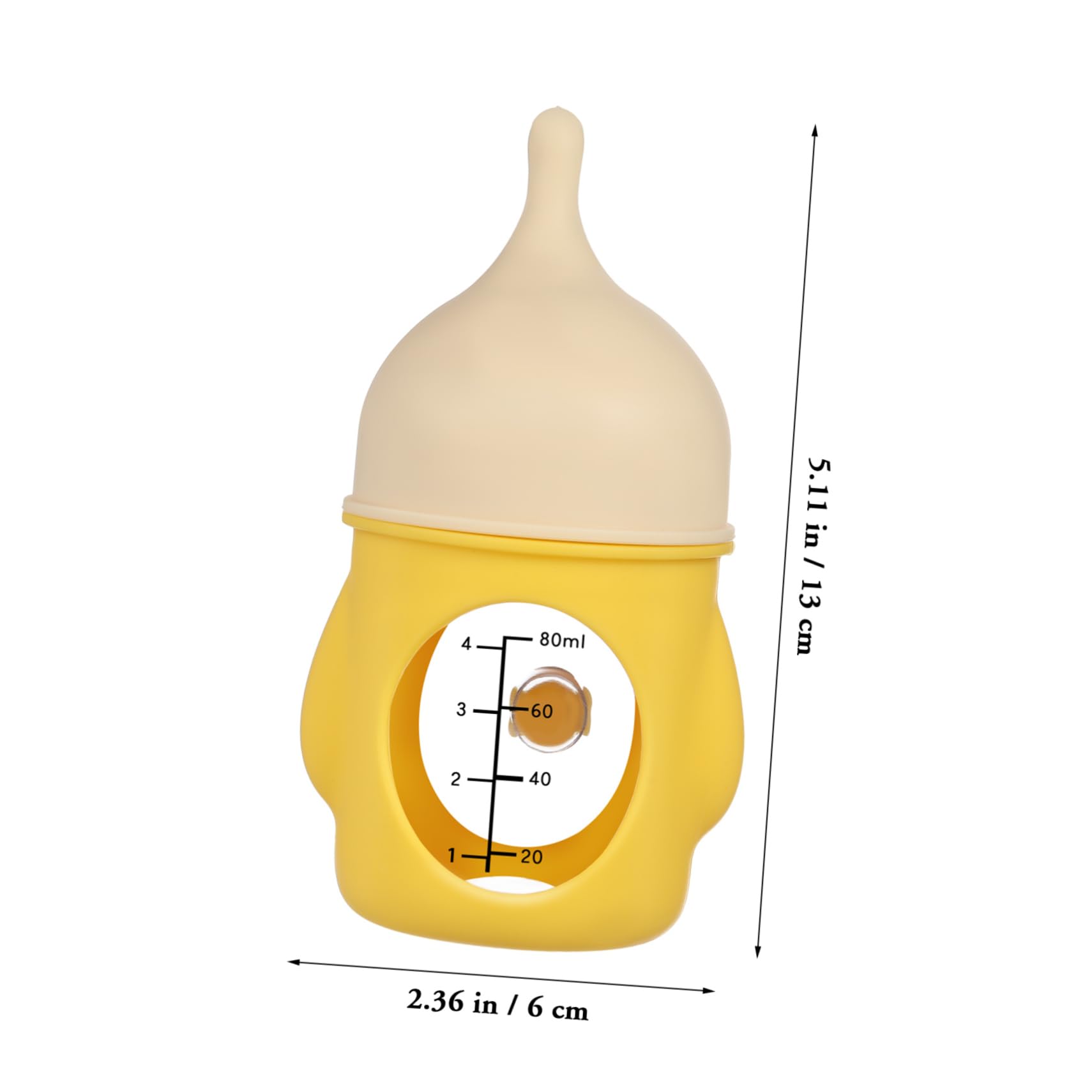 CORHAD Kitten Dog Puppy Nursing Bottle 80ml Reusable Pet Feeding Bottle Scale Easy to Clean Hold