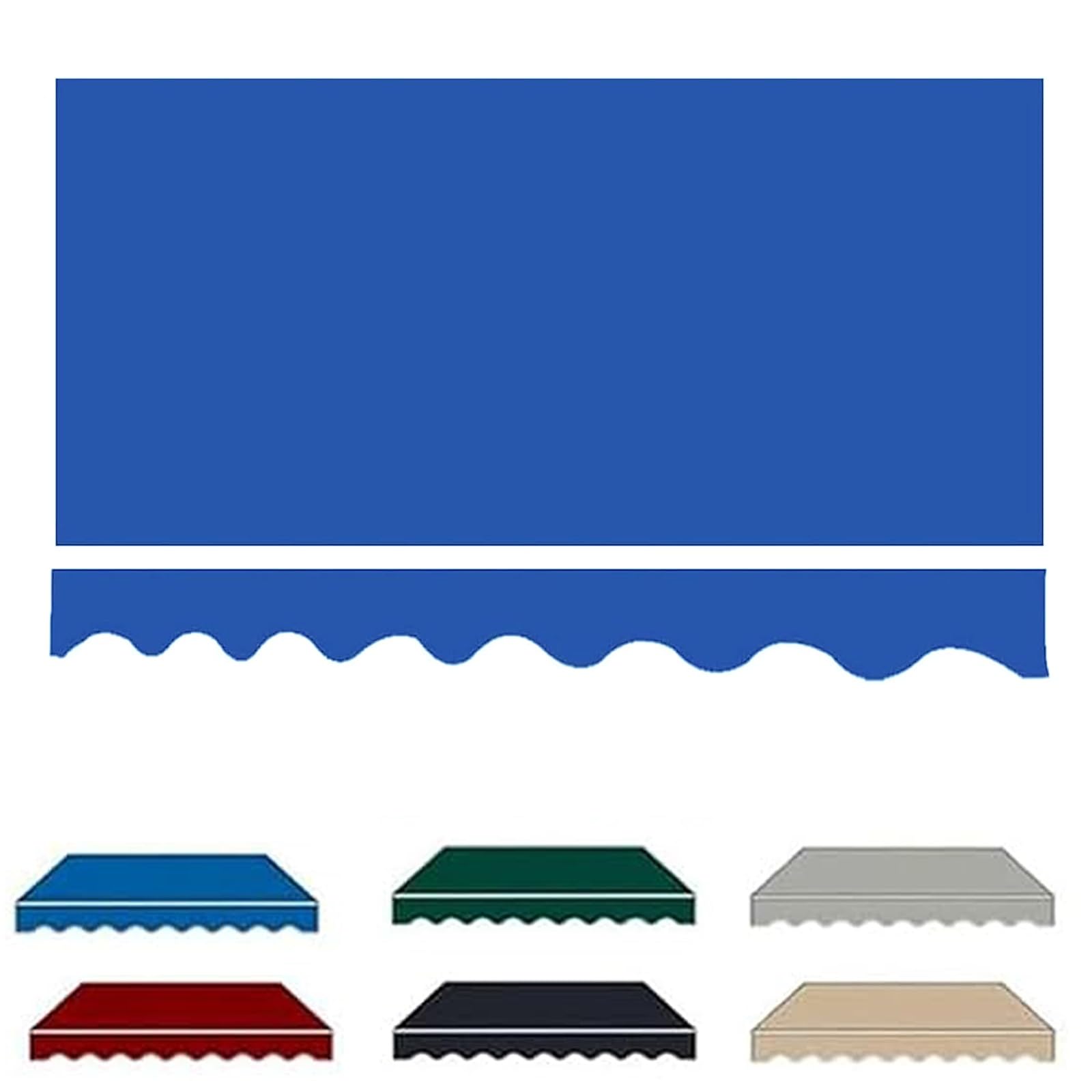 ROFBIHG Retractable Patio Awning Fabric Replacement, Sun Shade Shelter Replacement Fabric Top Cover, Manual Sun Shade Shelter Canvas with Valance 280g Ployester Canopy Cloth(Blue,3x2.5m (10x8.2ft))
