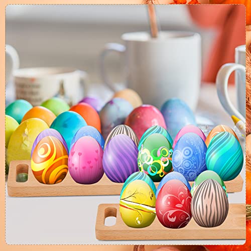 3 Pcs Deviled Egg Tray Wooden Deviled Egg Platter Holder For Dishes 12 Holes Reversible Wood Charcuterie Board 16.5 X 4 X 0.75 Inch Cheese Serving Board Countertop Egg Plate Wood Cutting Board #TOP6