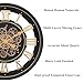 CLXEAST 24 Inch Wall Clock with Moving Gears, Large Roman Numeral Gear Clock for Living Room Decor,Modern Black& Gold Finish,House Warming Gifts New Home