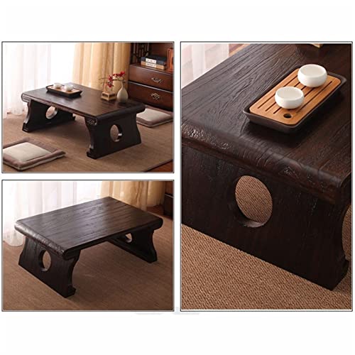 Table Basse Tatami pour Balcon et Baie Vitrée en Bois Massif 90x