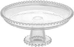 WOLFF - Prato de Cristal com Pé 20cm x 9cm - Linha Pearl