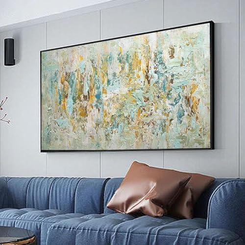 Oeuvre moderne salon grand format cadre inclus pour mur vide