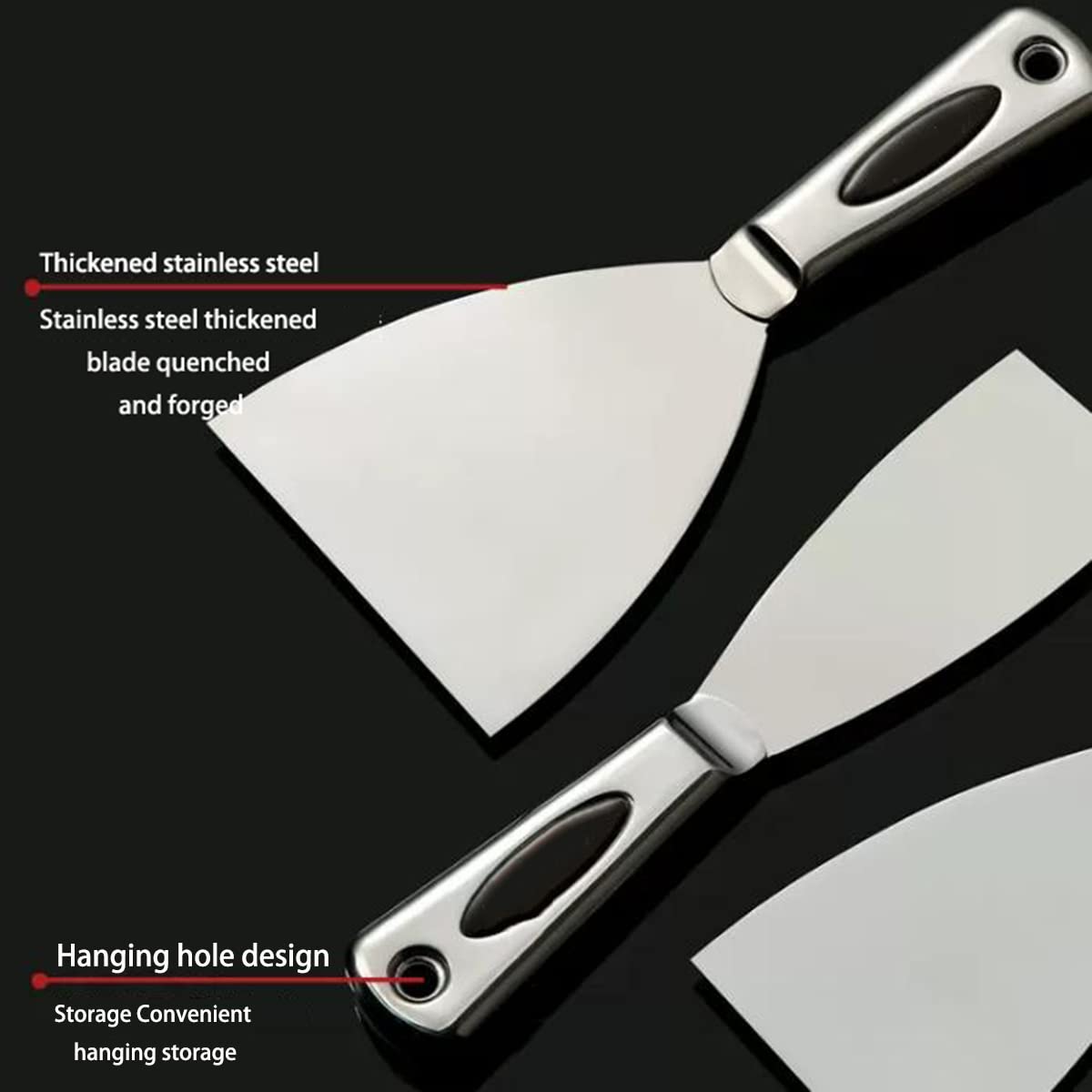 Coltello da stucco, coltello da riempimento, in acciaio inox, per stucco e cartongesso, flessibile, per pareti e carta da parati, 15,2 cm