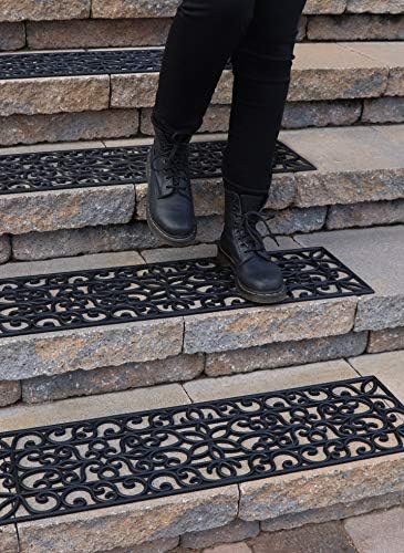 Snow Mats for Steps: Which 5 Will Keep You Safe This Winter? 6 FINEHOUS Rubber Stair Treads Non-Slip Outdoor 35”x10” (5-Pack) – Anti-Slip Step Mat