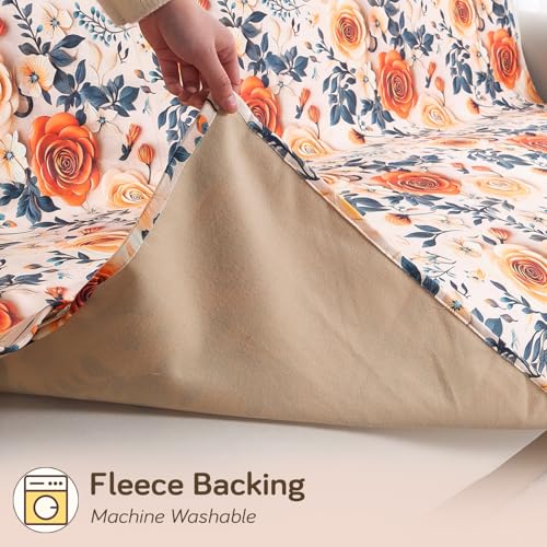 Image of HOKIPO 'Nature Muse' Premium HD Printed Holland Velvet Sofa Cover Mat for 1 /2 /3 Seater & L-Shape Sofa. Make Your Own Sofa Cover Set, Mat 70(D) x 90(L) cm, Caramel Ambrosia (IN-914-D8)
