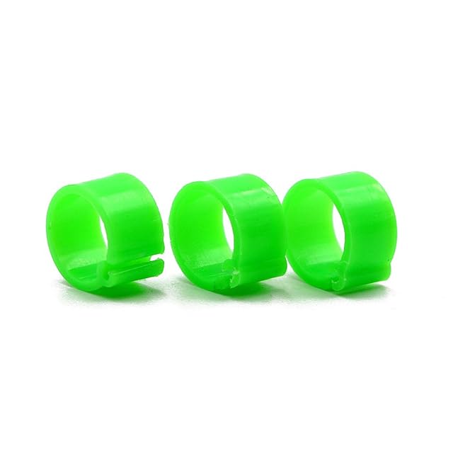 Foto 6 de 7 de Paquete de 100 Anillas para Patas de Paloma de 8 Mm en Blanco Clips para Codorniz (Verde)