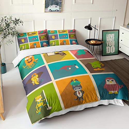 Parure de lit 3D dessin animé housse de couette 220x240 microfibre pour garçon et fille - 7