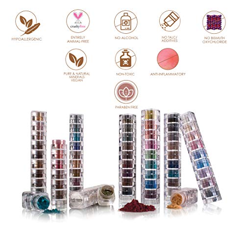 Mineral Shimmer Makeup Eyeshadow Highlighting Powder - Glitter Metallic Dust for Face, Hair