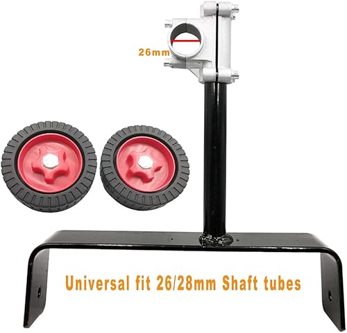 Miniatura 3 de Ruedas de soporte ajustables, ruedas auxiliares, accesorio de cabezal recortador, ajuste universal para desbrozadora de gas/gasolina/eléctrica