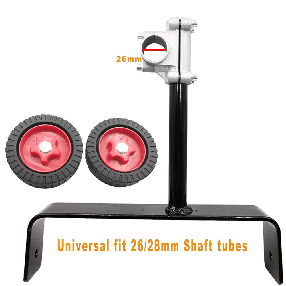 Ruedas de Soporte Ajustables, Ruedas auxiliares, Accesorio de Cabezal de Recortadora, Ajuste Universal para desbrozadora de Gas, Gasolina, eléctrica
