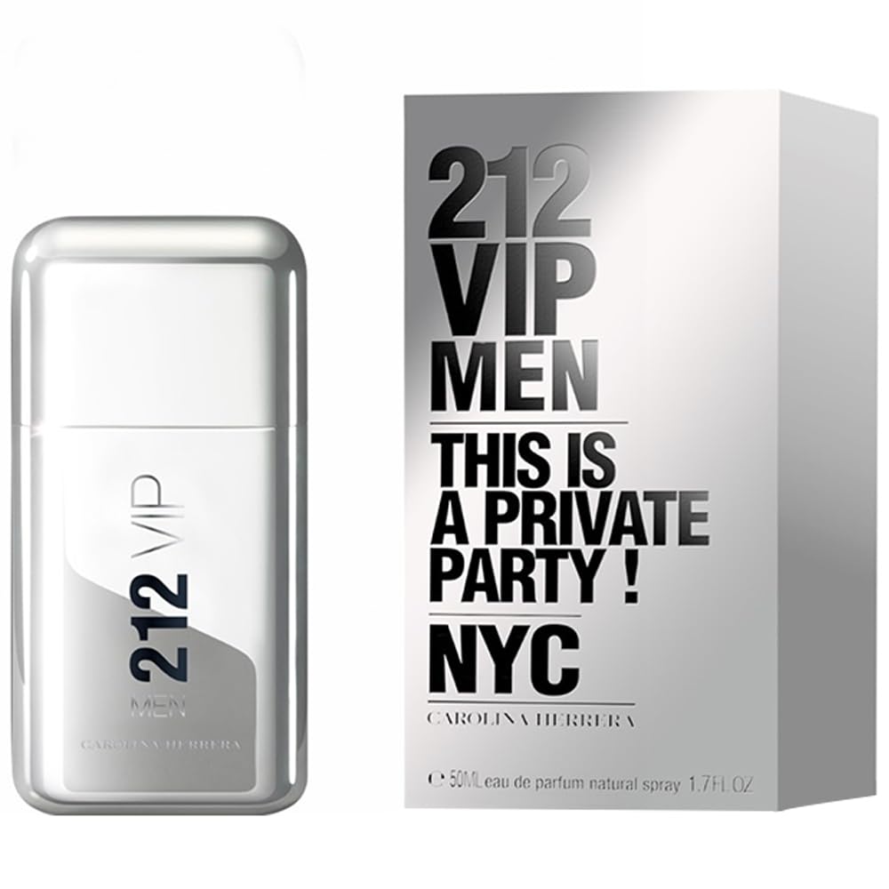 Carolina Herrera 212 Vip Men Fragrance For Men - Notes Of Caviar Lime Ginger And Tonka Bean - Intimate And Magnetic Scent - Blend Of Fresh And Woody - Perfect For Night Use - Edt Spray - 1.7  product thumbnail 4
