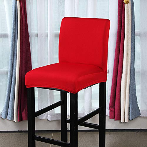 Ljngg 2 Pack Chair Cover Slipcover Counter Stool Covers Dining Room Kitchen Bar Stool Cafe Furniture Chair Seat Cover Stretch Protectors Only Chair Cover(Red) #TOP1