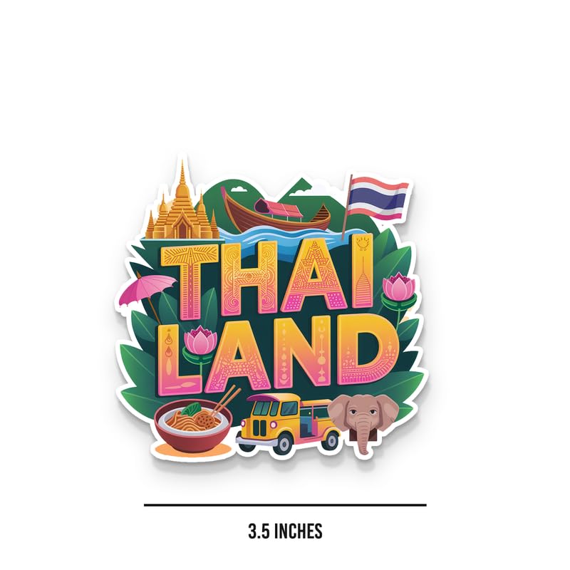Image of Thailand 02 Fridge Magnets, Glossy Finish, Stylish Magnet for Fridge, Wardrobe & Metal Surfaces