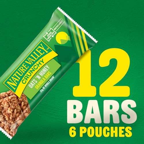 Image of Nature Valley Crunchy Granola Bars, Oats 'N Honey, 8.94 oz, 6 ct, 12 bars (Pack of 12)