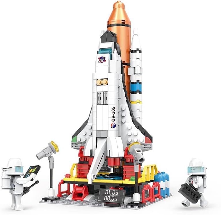 Bestie toys Space Shuttle Rocket Launch Building Blocks Set 404 Pcs Educational Construction Learning Brick Toy for Kids Multicolor