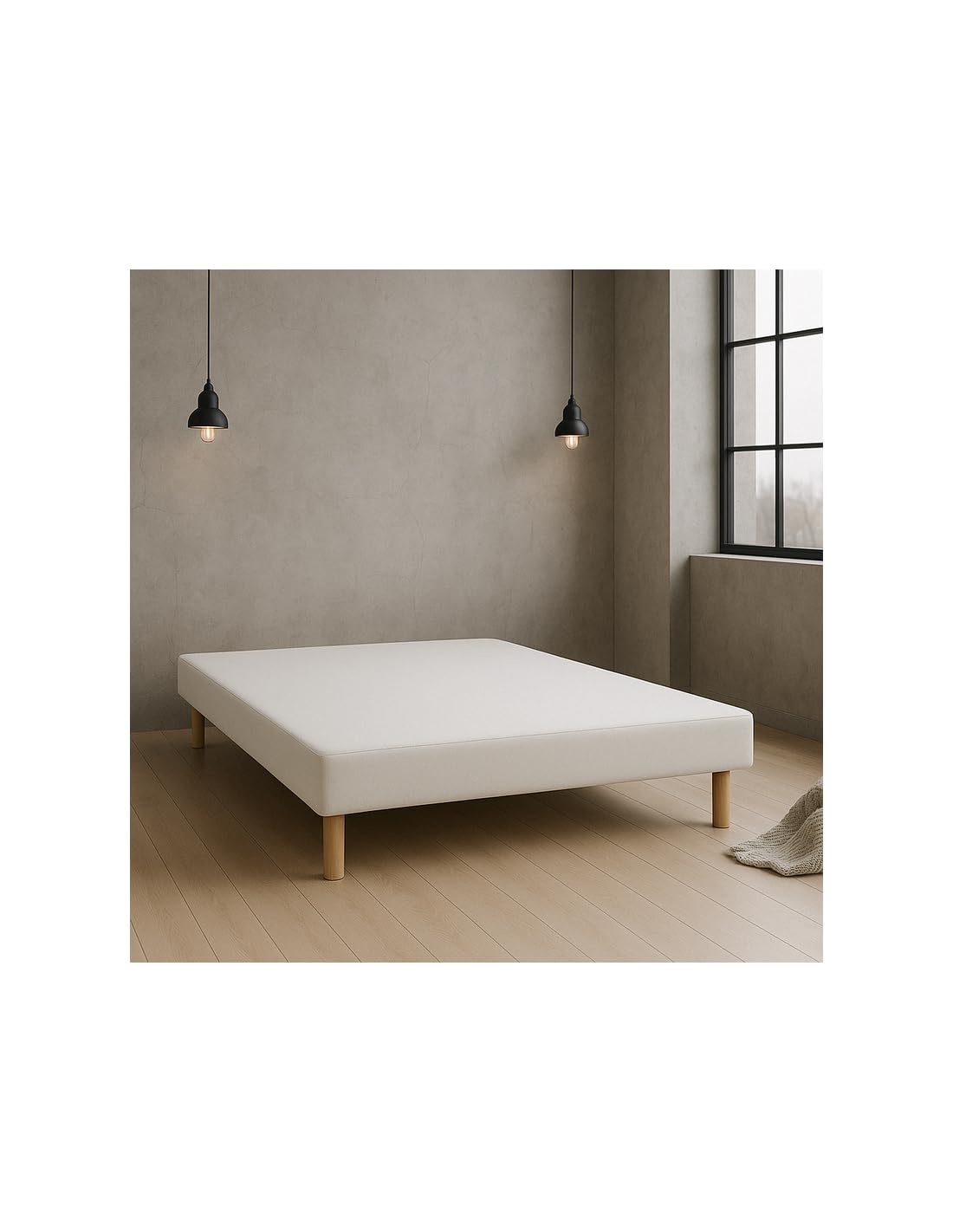 Sommier tapissier 140x190 Gris