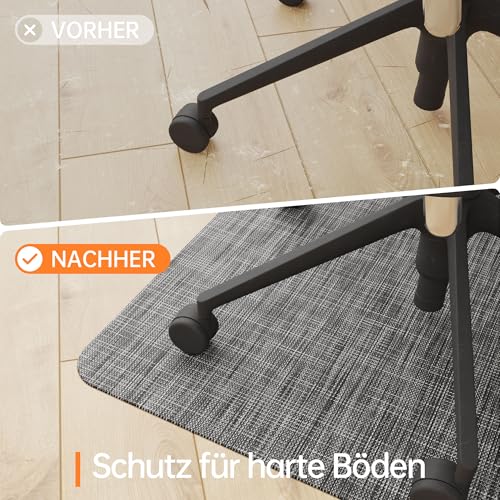 Tapis de chaise de bureau anti-rayures 75 x 120 cm pour parquets et tapis