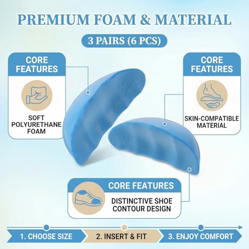 3 pares de rellenos para zapatos grandes miniatura 3