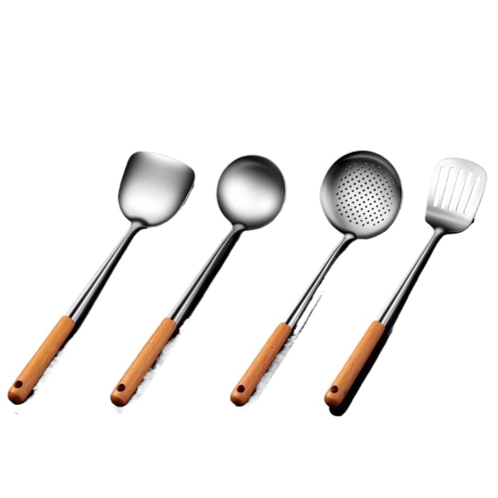 MYUYEE Kitchen Cooking Utensils 4 Pieces Sets 304 Stainless Steel Cooking Spoons Spatulas