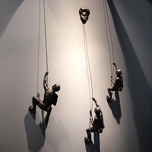 Miniatura 7 de wingoffly actualizado diseño único resina fabricado escalada Man pared arte decoración del hogar Escultura