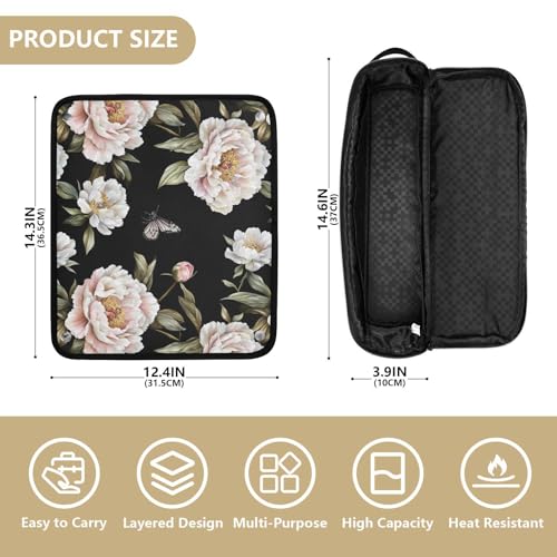 Bolso organizador para plancha y rizador de viaje Chic Peonies miniatura 4