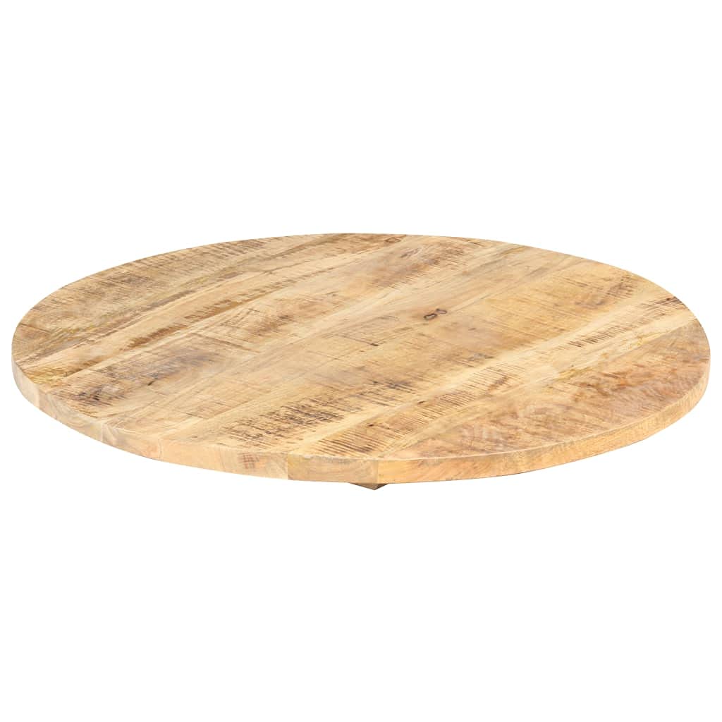 vidaXL Superficie de Mesa Redonda Tablero Comedor Repuesto Salón Sala de Estar Oficina Mueble Encimera 25-27 mm 60cm Madera Maciza de Mango