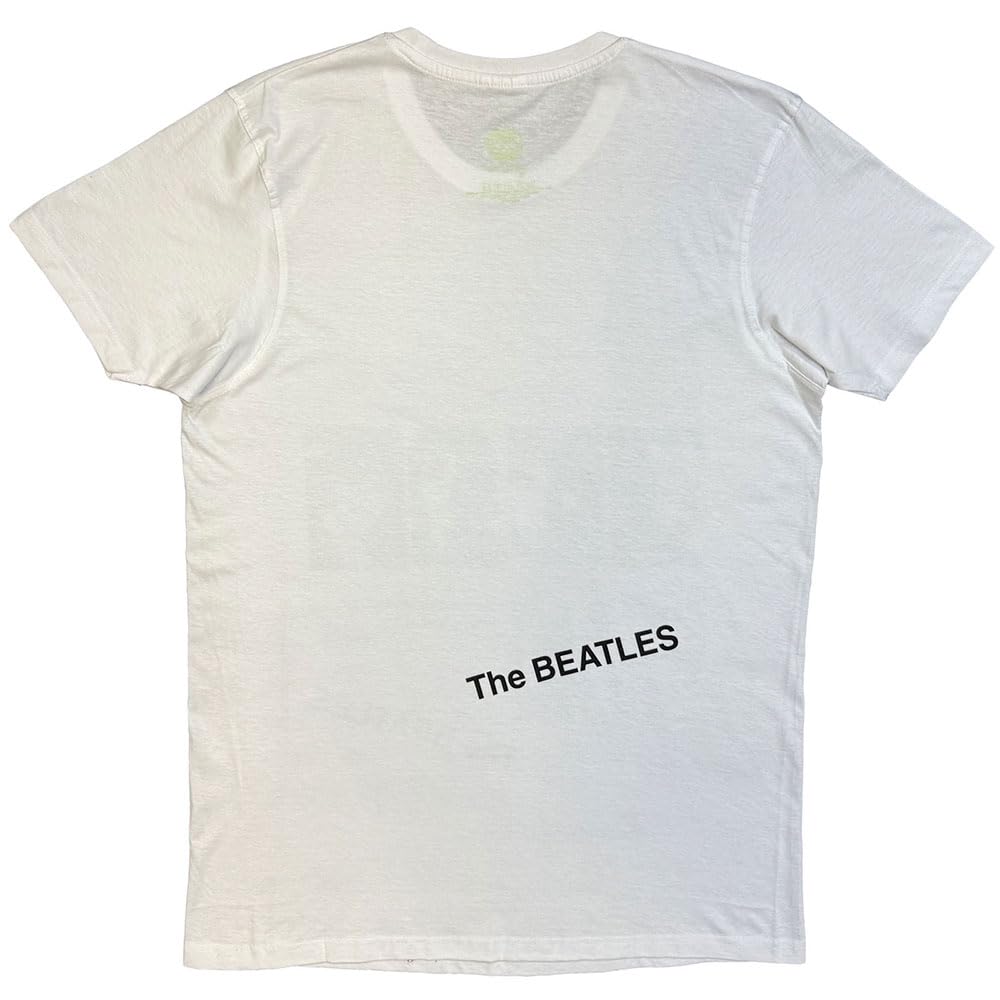 The Beatles Men's White Album Tracks (Back Print) Regular Fit Crew Neck Short Sleeve T - Shirt, White (White White), X-Large (Manufacturer Size:X-Large)