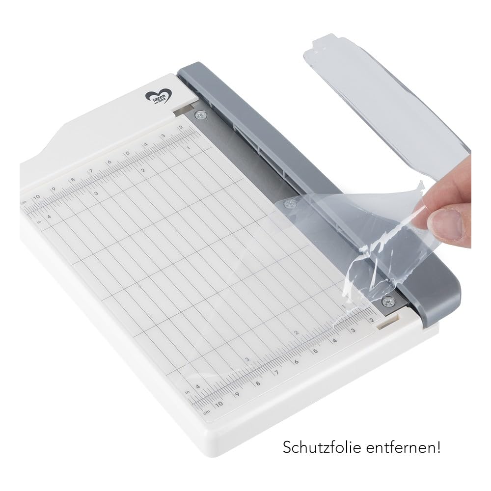 Ideen mit Herz | Mini cortador de palanca | cortador apilable | DIN A5 | 13,5 cm x 19,5 cm
