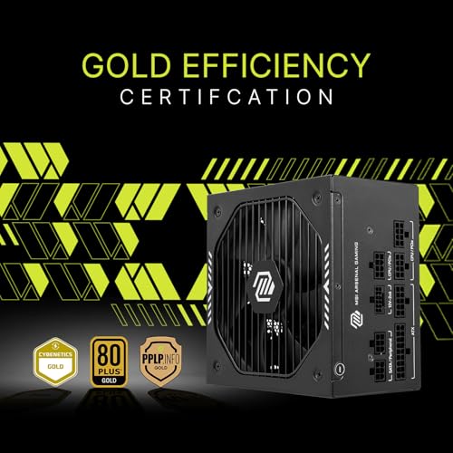 Image of MSI MAG A650GLS PCIE5, Fully Modular Compact Gaming 650W Power Supply, 80+ Gold, ATX 3.1 & PCIe 5.1 Ready, Native Dual-Color 12V-2x6 Embossed Jacket Cables, Low-Noise, 10 Year Warranty
