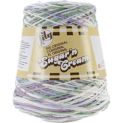 Image of Lily Sugar N Cream Cones Calico Yarn - 1 Pack of 14oz /400g - Cotton - #4 Medium - 706 Yards - Knitting /Crochet