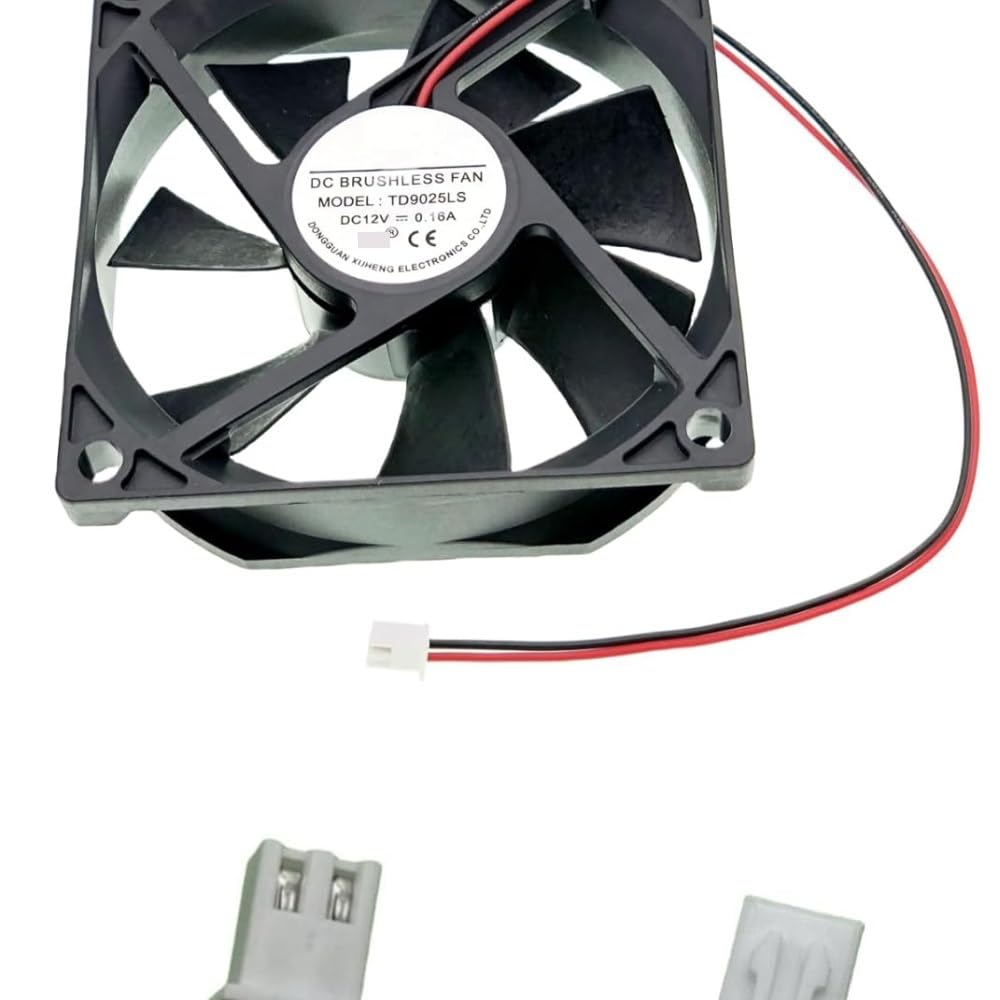 Compatible avec le moteur de ventilateur de refroidisseur à vin TONON TD9025LS, DC12 V 0,16 A 90 x 90 x 25 mm, moteur silencieux à 2 fils for réfrigérateur d'hôtel