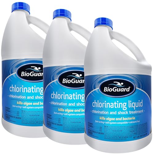 BioGuard Chlorinating Liquid (3-Pack) - Swimming Pool & Spa Liquid Shock Treatment - Raises Chlorine - 3 Gallons