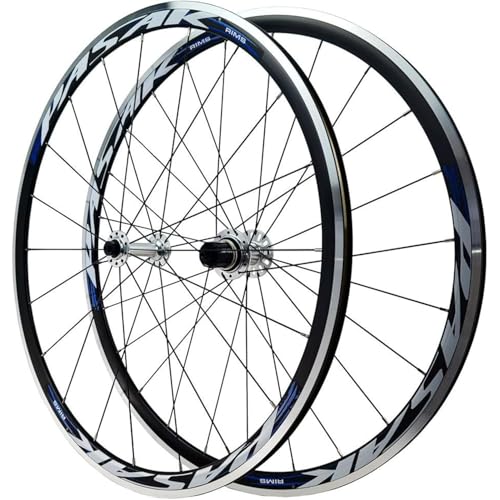 Road Bike Wheelset 700C Aluminum Alloy 30mm Depth Blue