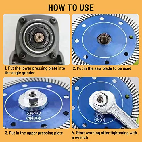 Suitable For 100-Type Angle Grinder Flange Nut Modification Parts Modified Plywood Stainless Steel Pressure Plate Cover Hexagonal Design Daily Use 0.51 Inch Open-End Wrench #TOP3