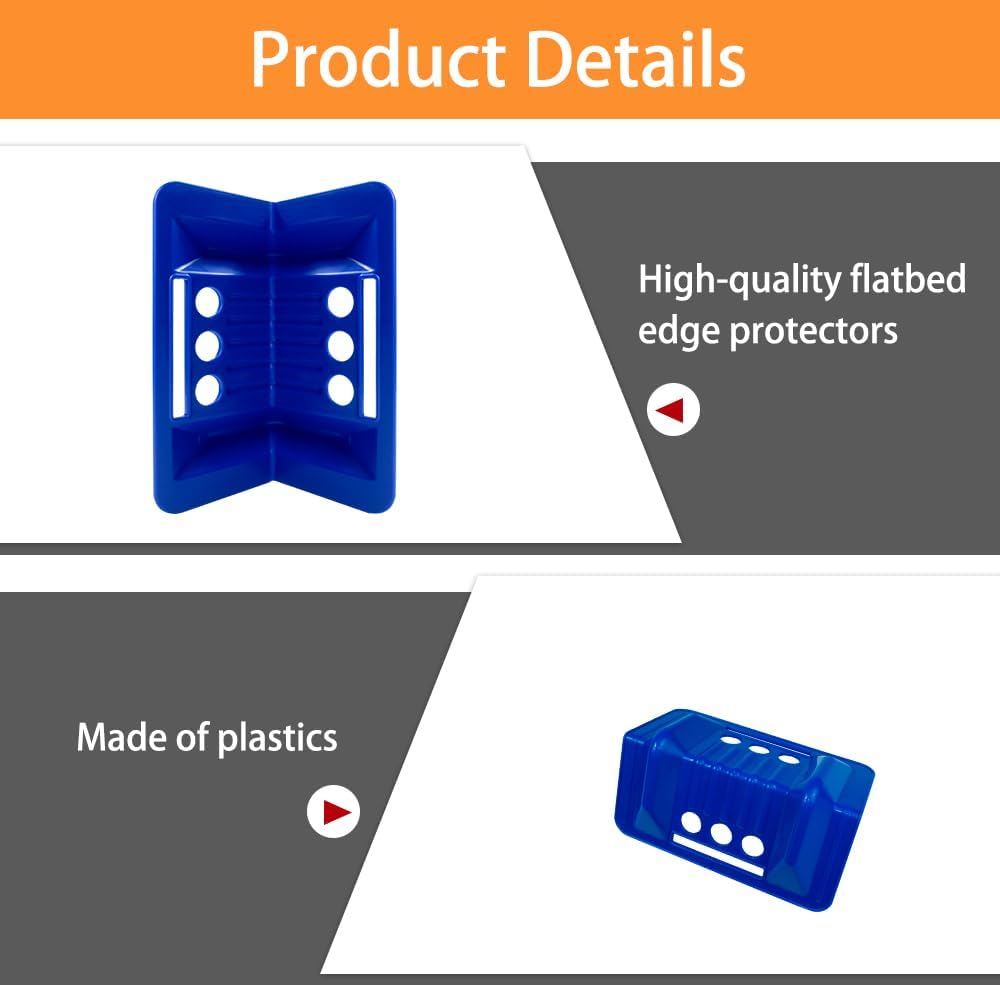 20pcs Flatbed Cargo Edge Corner Protectors Strap Corner Protectors Fit for Cargo Loads to Protect Cargo and Straps