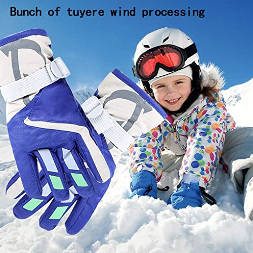 Yr.lover Children Ski Gloves Winter Warm Outdoor Riding Thickening Gloves(2-4Y) #TOP4