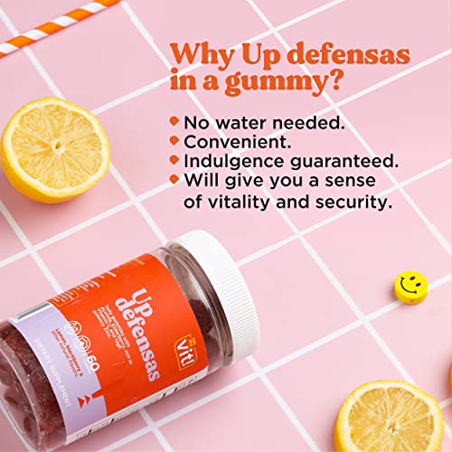 Ohmyvit! Up Defensas Elderberry Gummies – 60Pcs Immune Support Gummies With Natural Lemon And Blackberry Flavors - Immunity Gummies For Adults Rich In Vitamin C And Zinc #TOP1