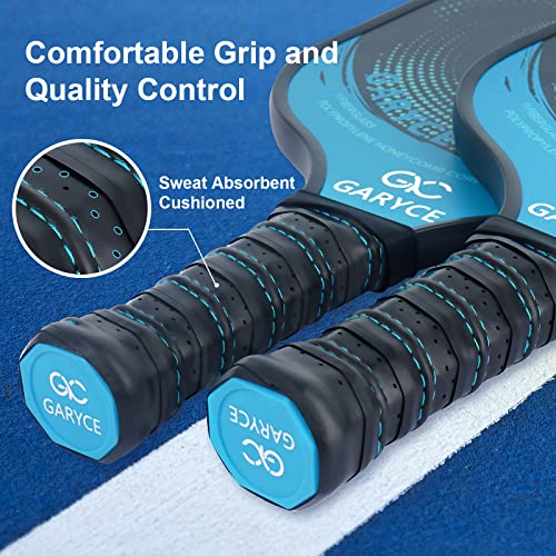 Garyce Pickleball Paddles Set Of 2, Pickleball Paddle With Fiberglass Face And Polypropylene Honeycomb Core, Pickleball Set Of 4 Balls And 1 Pickleball Bag For Beginners To Professional #TOP1