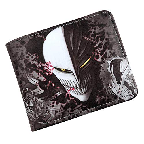 Preisvergleich Produktbild LVEVA Brieftasche Bleach Ichgo Maske Anime Cosplay Studenten Männer Kurze Brieftasche Kreditkartenetui Halter Brieftasche, B-02
