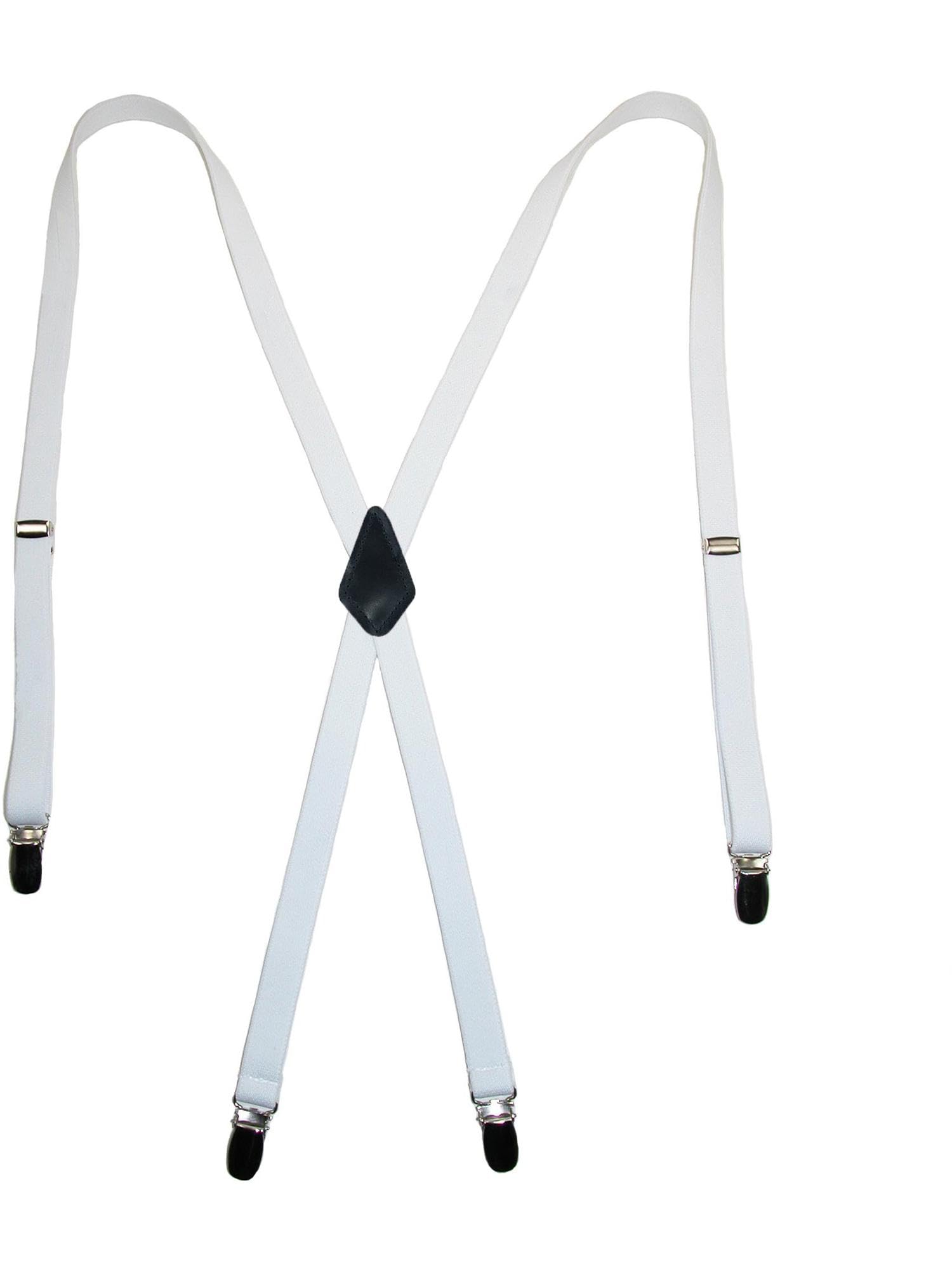 CTM Women's Elastic Clip-End 1/2 Inch Skinny Urban Suspenders