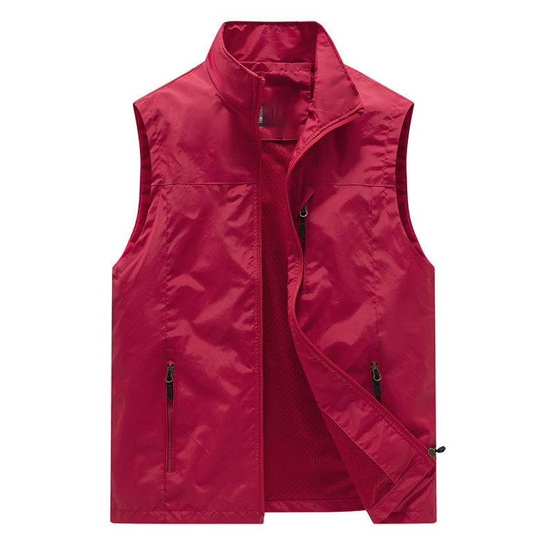 Chaleco de fotografía masculino USTZFTBCL con cuello alto para verano casual 5